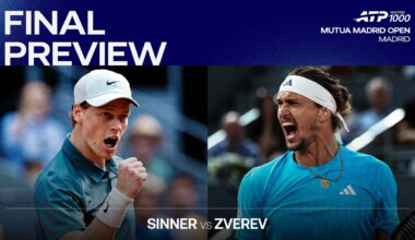 Jannik Sinner leads Alexander Zverev 9-4 in their Lexus ATP Head2Head series.