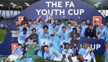Man City won their fifth FA Youth Cup title with a 2-1 win over rivals Man Utd in the final
