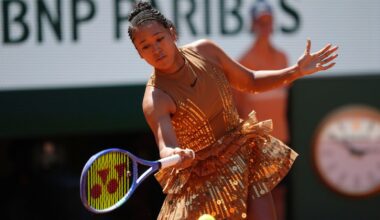 Naomi Osaka of Japan at the French Open (AP Photo/Aurelien Morissard)