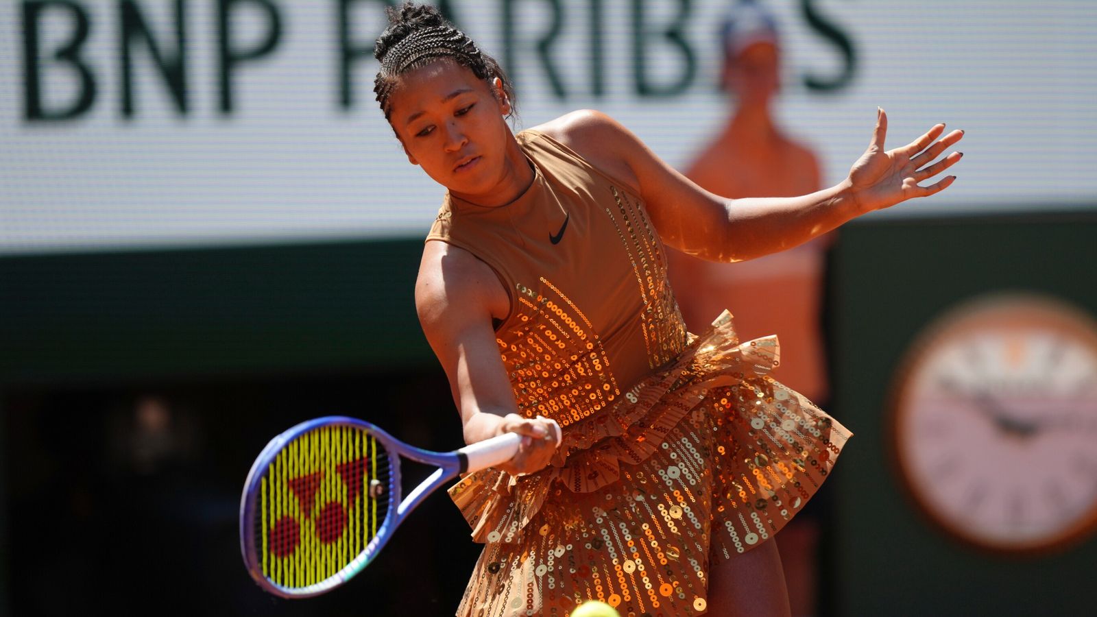 Naomi Osaka of Japan at the French Open (AP Photo/Aurelien Morissard)
