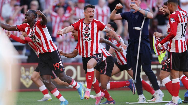 Granit Xhaka leads the celebrations as Sunderland beat Chelsea to seal European qualification