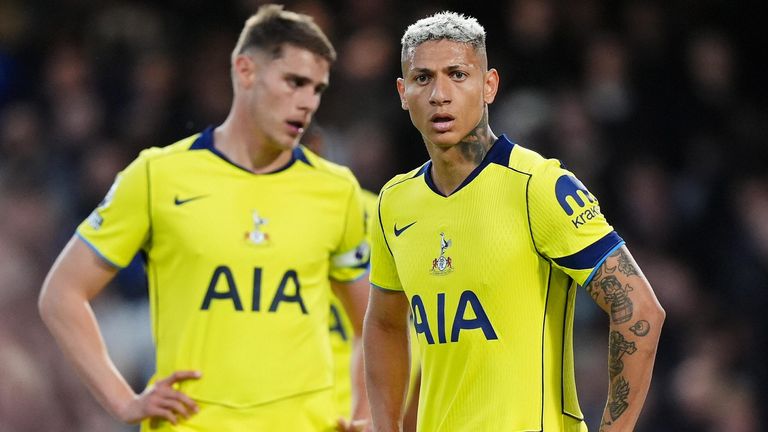 Micky van de Ven and Richarlison cut dejected figures at Stamford Bridge