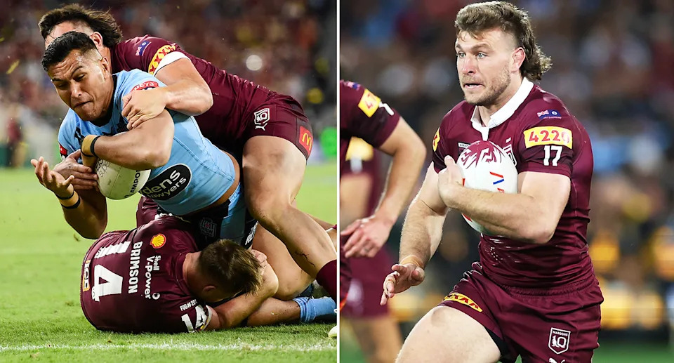 Daniel Saifiti and Jai Arrow in State of Origin.