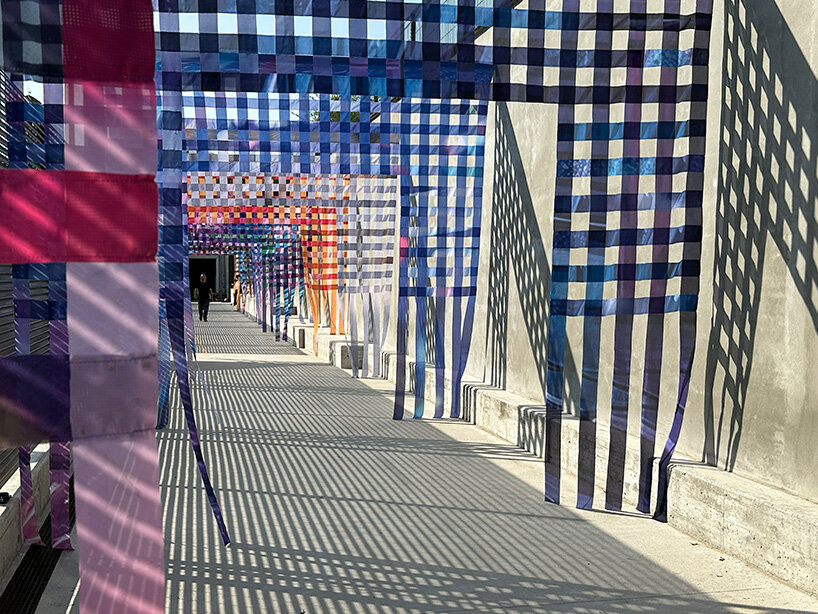 studio mo man tai reshapes urban leftovers into walk-through color field in milan - 4
