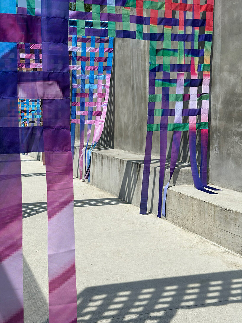 studio mo man tai reshapes urban leftovers into walk-through color field in milan - 5