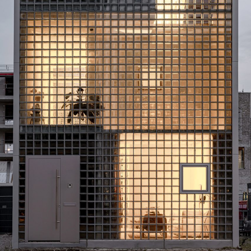 Glass-brick house in Amsterdam