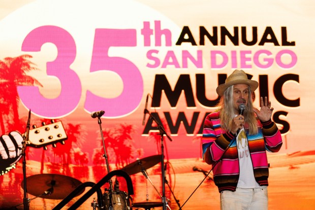 Steve Poltz won the Country Dick Montana Lifetime Achievement Award at the 35th annual San Diego Music Awards at Humphreys Concerts By The Bay in Shelter Island on Wednesday, May 6, 2026. (Kristian Carreon / The San Diego Union-Tribune)
