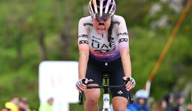 Blasi gasping for air at the finish