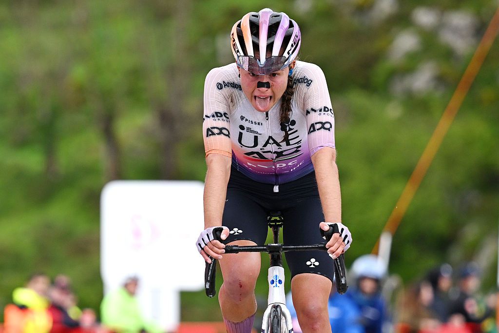Blasi gasping for air at the finish