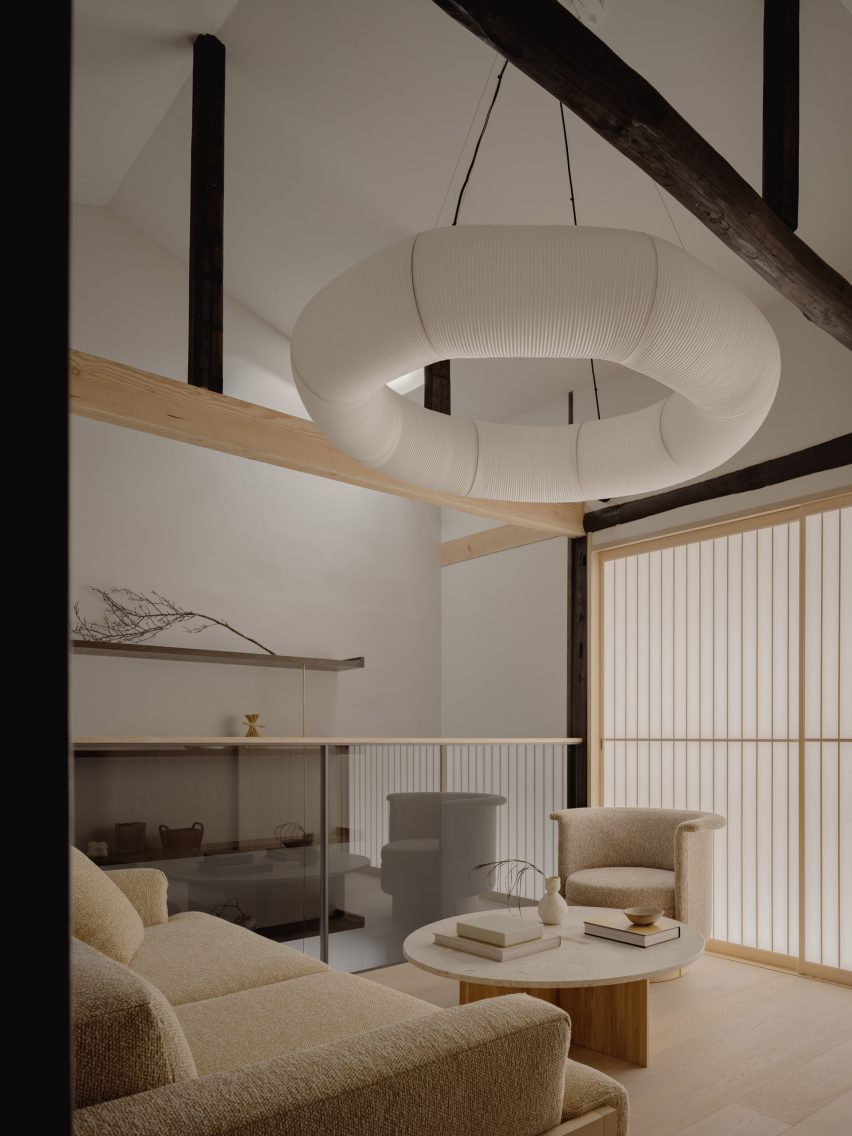 White paper lamp in Kyoto house
