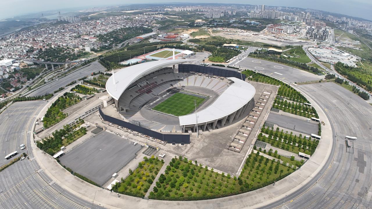 An Aerial shot of the Ataturk Olympic Stadium in Istanbul, Türkiye (IHA Photo)