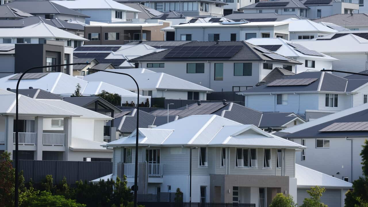 Modern suburban homes.