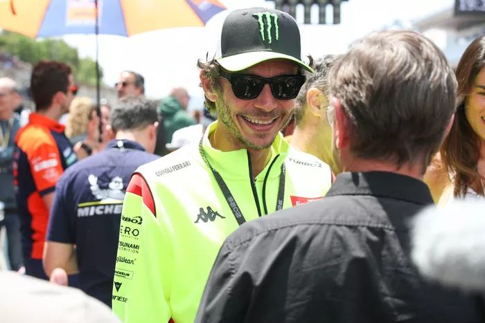 Valentino Rossi on the grid