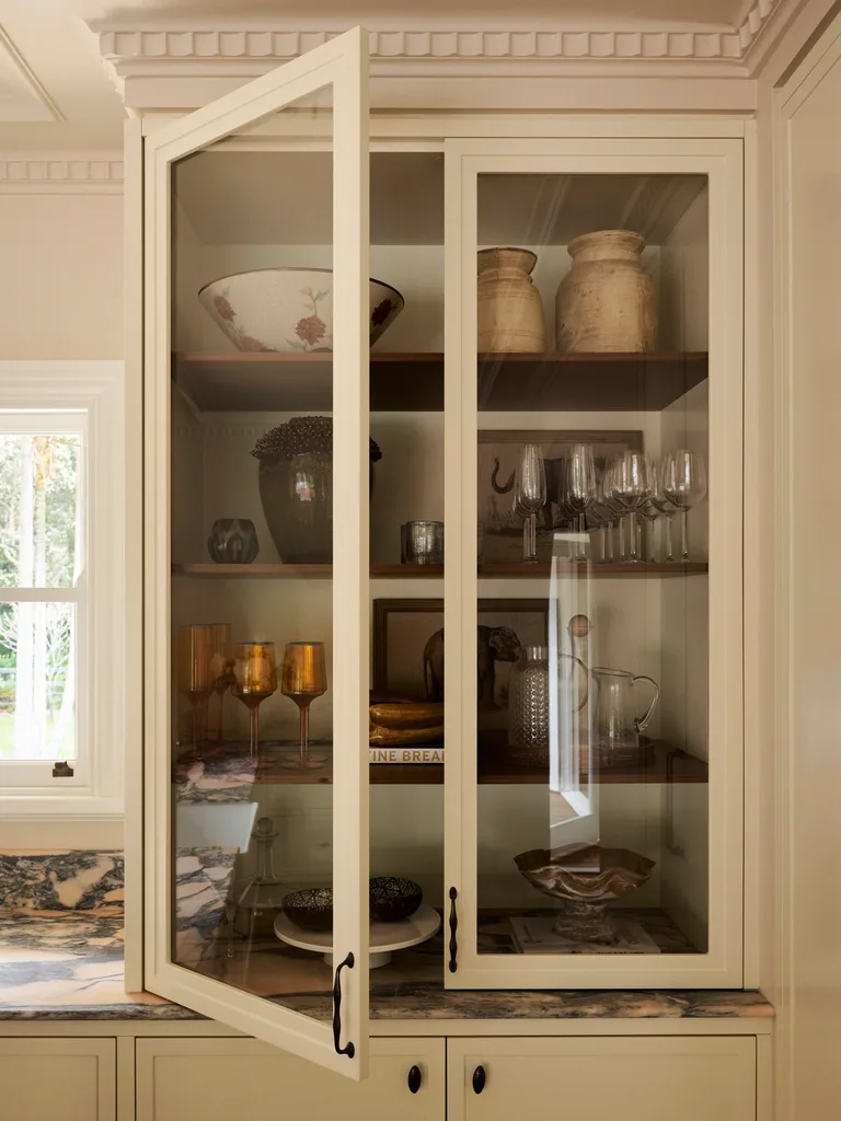 Kitchen cabinets glass