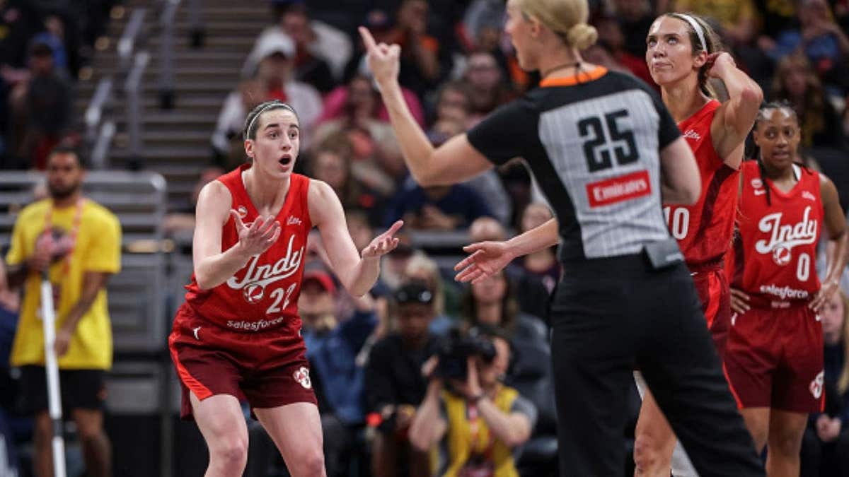 Caitlin Clark reached another historic milestone, but the Valkyries spoiled the celebration with a gritty home victory. (Photo by Michael Hickey/Getty Images)