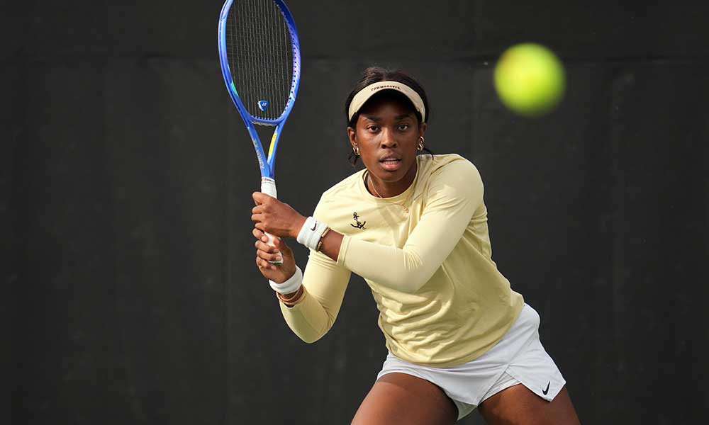 Celia-Belle Mohr eyes the ball, as photographed May 1, 2026. (Photo Courtesy of Vanderbilt Athletics)