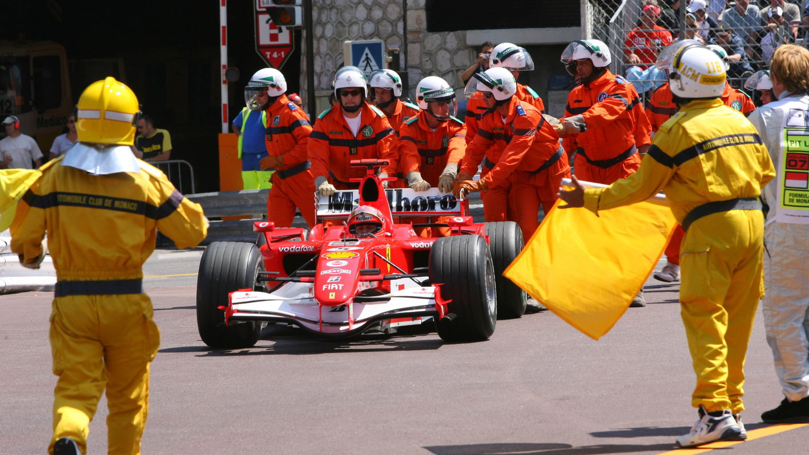 Schumacher controversially caused a yellow flag in Monaco qualifying