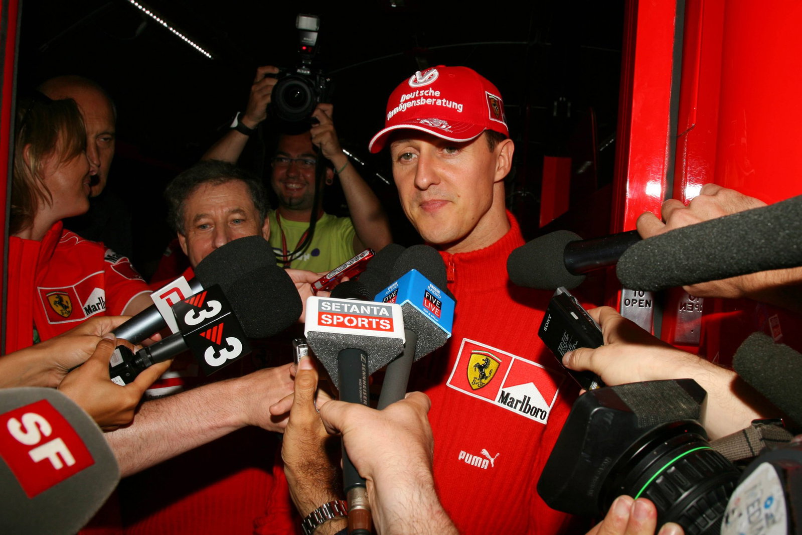 Schumacher was thrown out of qualifying in a decision that enraged Ferrari