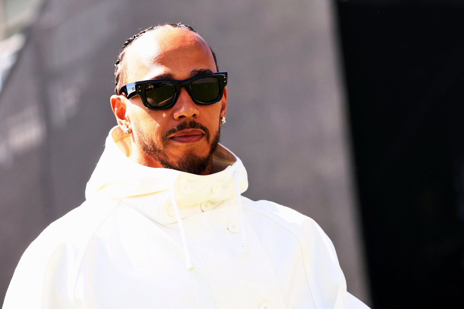 Hamilton arrives in the Montreal paddock 