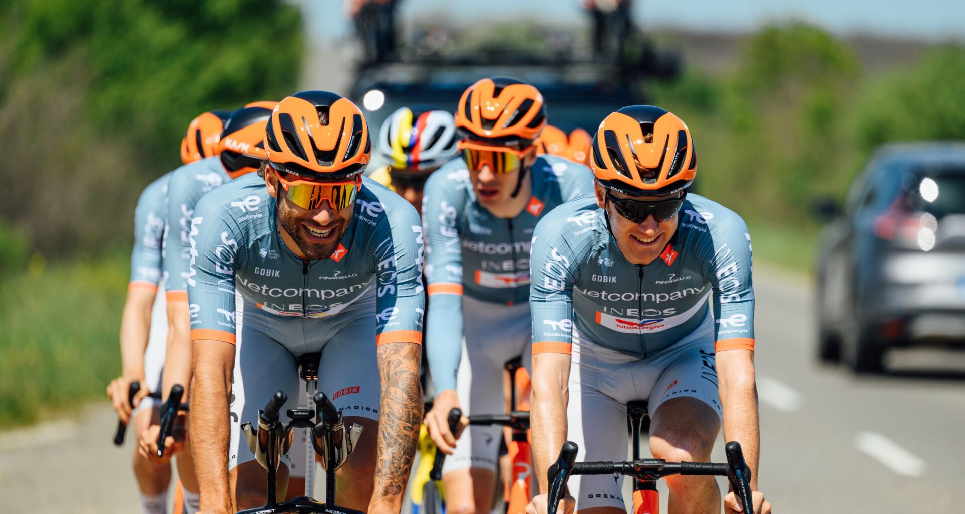 'It’s a new chapter for us' – Netcompany Ineos show off their new green-grey and orange colours in Bulgaria before Giro d'Italia