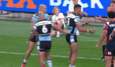 Mark Nawaqanitawase: Roosters star delivers hat-trick against Ronaldo Mulitalo in thrilling win over Sharks