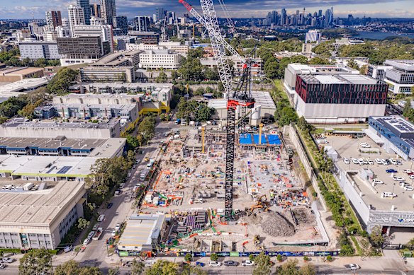 Goodman’s Artarmon data centre is under construction in Sydney’s north.