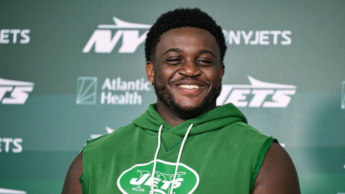 New York Jets offensive tackle Armand Membou