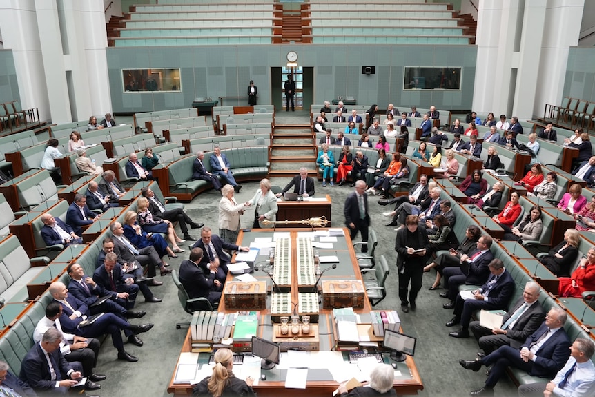 Division in the lower house.