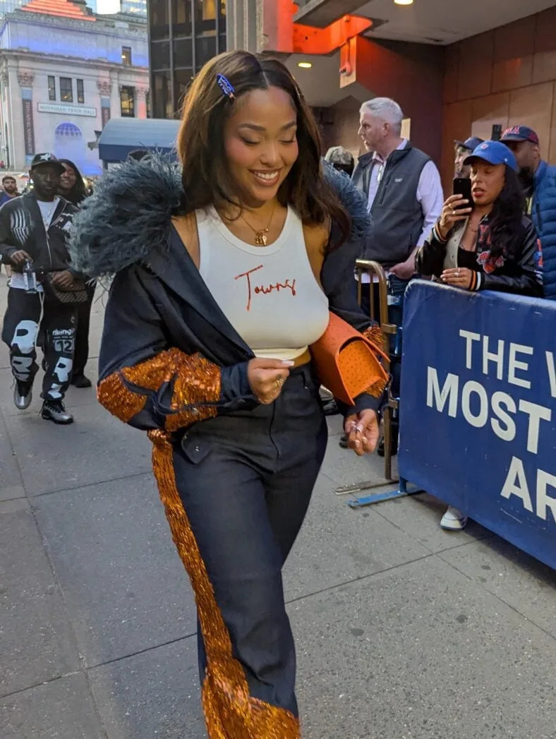 Jordyn Woods is seen arriving at Madison Square Gardens