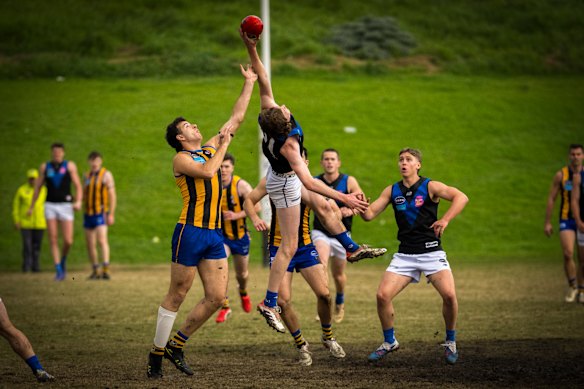 Unable to pay players, Victorian amateur football teams compete for top talent using their professional networks.