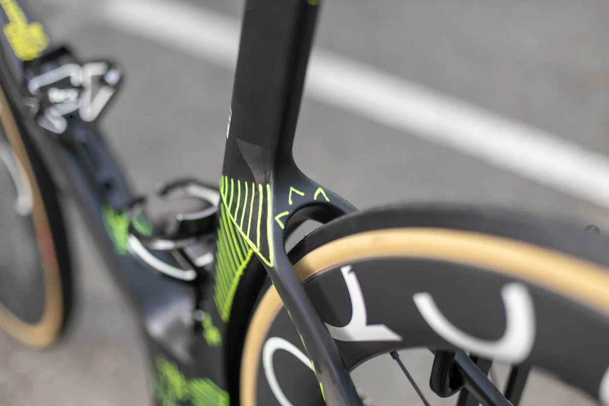 Orbea prototype aero bike at Tour Auvergne-Rhône-Alpes