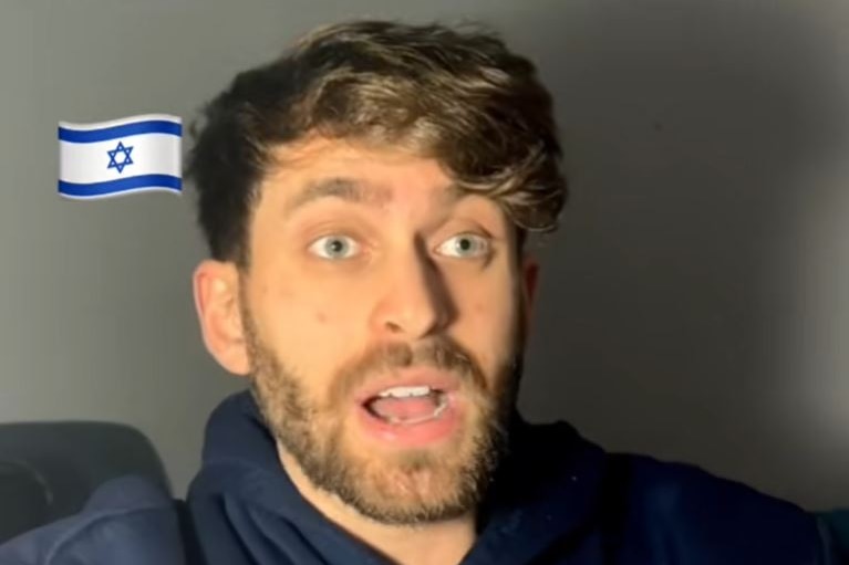 Israeli content creator Max Veifer as seen in social media video with a man who says he is a doctor in NSW hospital