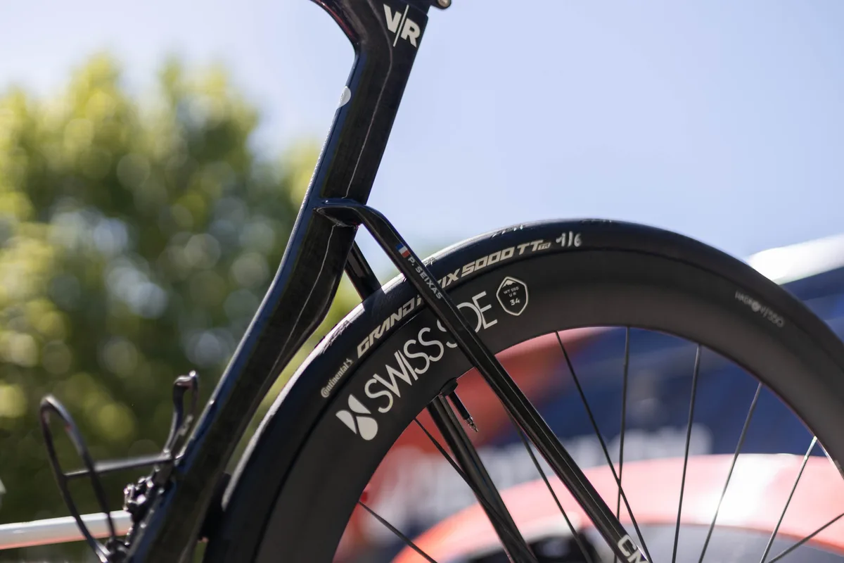 Paul Seixas' Van Rysel prototype bike at the Tour Auvergne-Rhône-Alpes