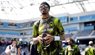 Watch: Jayden Daniels at U.S. World Cup opener with 2 other NFL QBs
