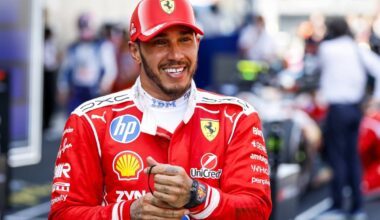 Lewis Hamilton celebrates at the Barcelona GP