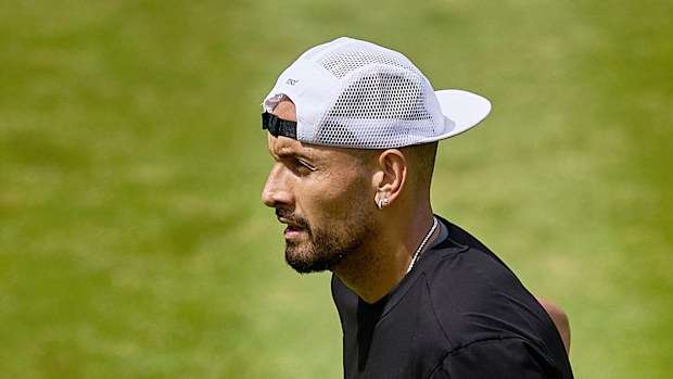 Nick Kyrgios loses to Sho Shimabukuro in Germany.