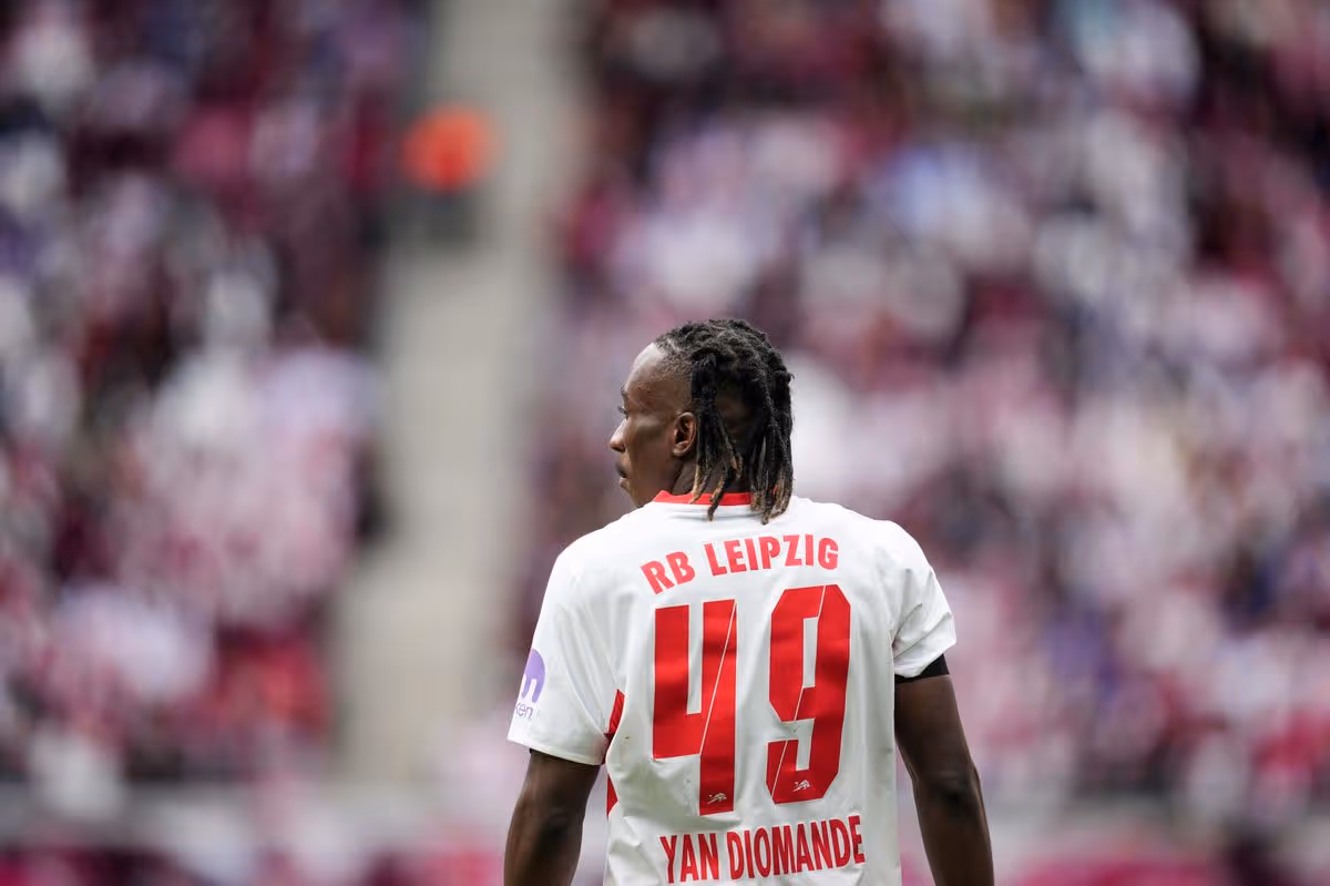 Yan Diomande of RB Leipzig.