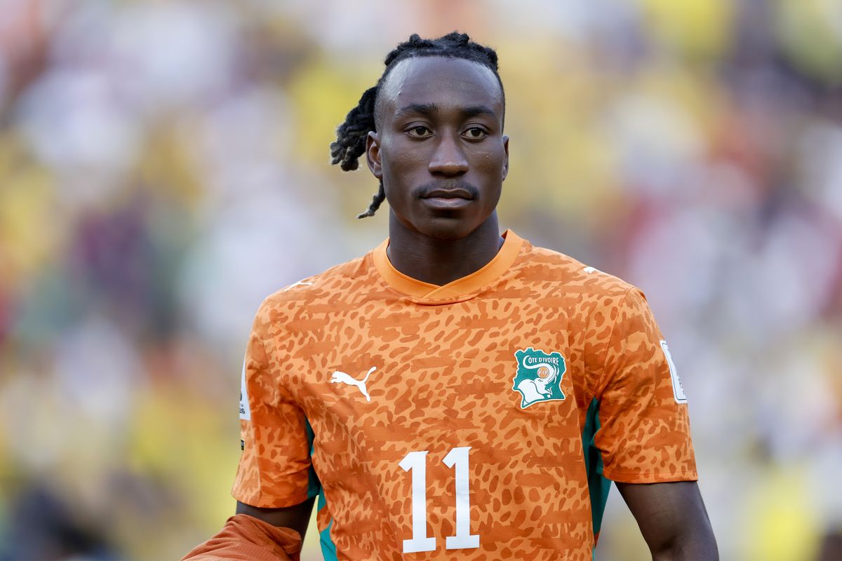 PHILADELPHIA - Yan Diomande of Ivory Coast during the FIFA World Cup 2026 Group E match between Ivory Coast and Ecuador at the Philadelphia Stadium on June 15, 2026, in Philadelphia, United States. MAURICE VAN STEEN / ANP (Photo by ANP via Getty Images)
