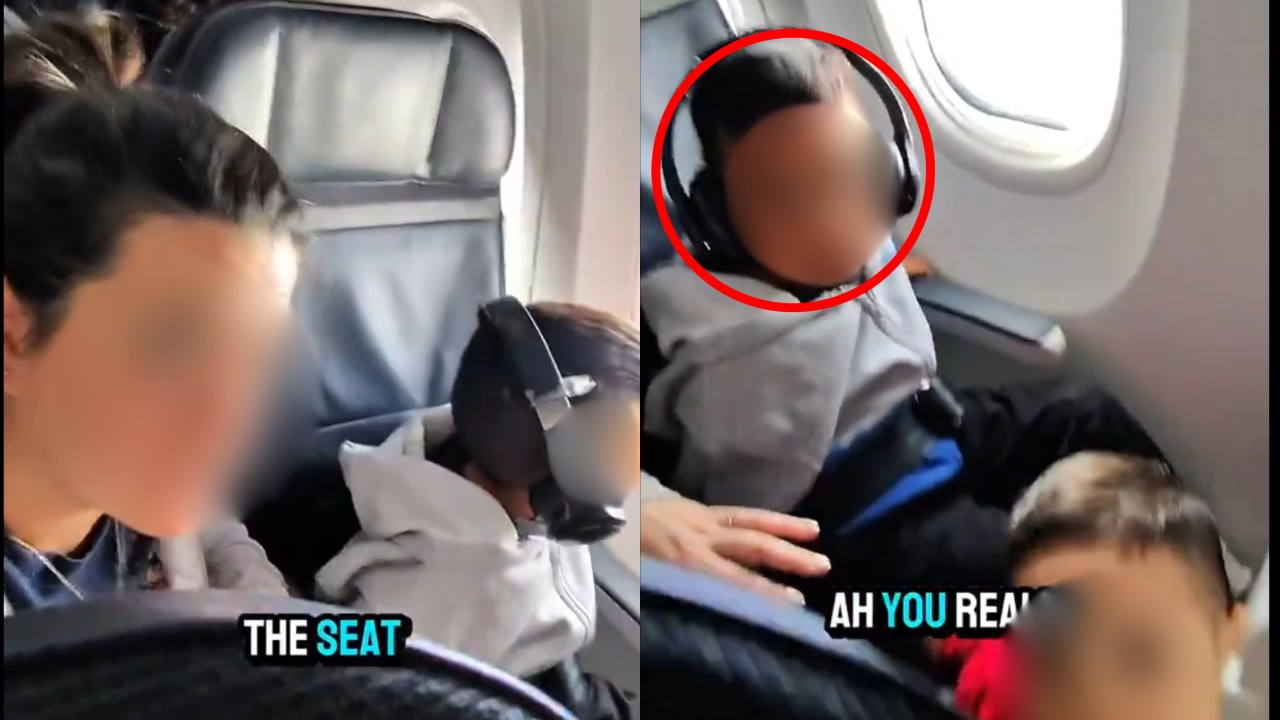 ‘Grow up’: Man berated by plane passengers after pleading with screaming kids to stop kicking his seat during flight