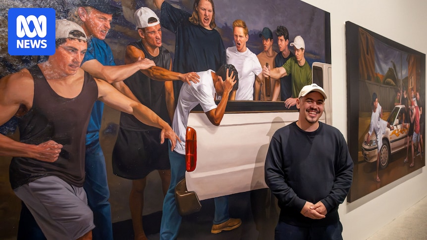 Abdul Abdullah reflects on fraught legacy of Cronulla riots in triptych for Sydney Biennale