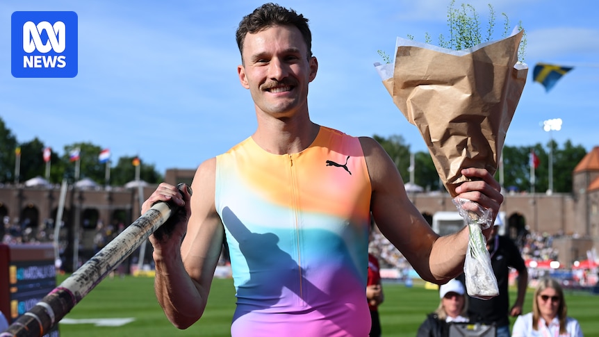 Australia's Kurtis Marschall defeats Armand Duplantis in men's pole vault at Stockholm Diamond League
