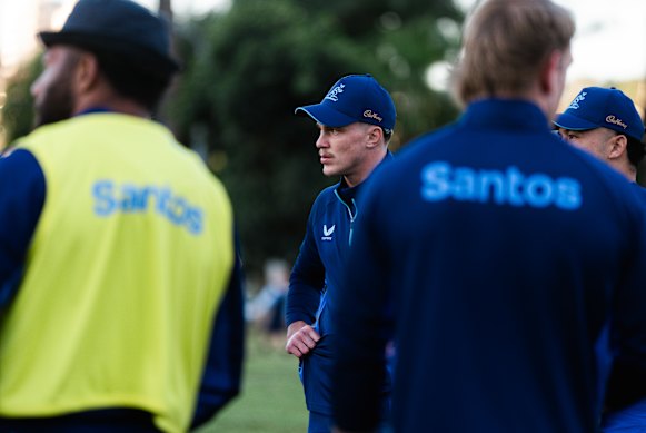 Declan Meredith at Wallabies training in Sydney.