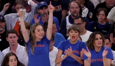 NBA Finals Game Four: Taylor Swift leads star-studded celebrity row as Knicks beat Spurs in New York