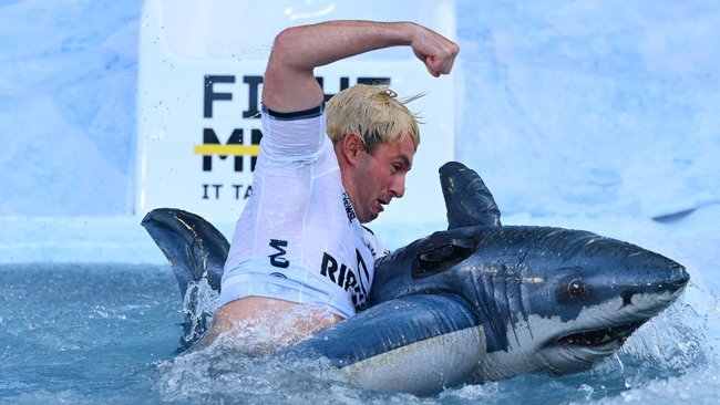 Cooper Woods did his best Mick Fanning impersonation. 