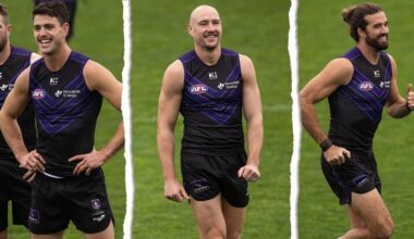 Fremantle Dockers stars Caleb Serong, Brennan Cox and Matthew Johnson all pushing to return against Geelong