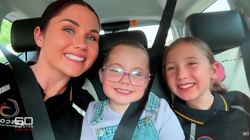 Ellie Smith says her daughter Cleo (right) is a thriving older sister. Picture: 60 Minutes