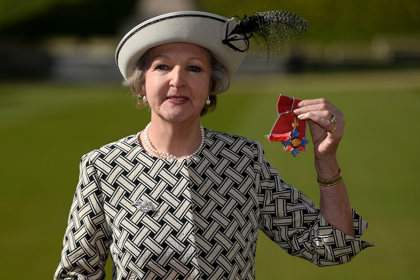 Actress Penelope Keith poses for a photograph after being made a Dame Commander