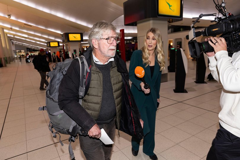 Passengers and a crew exposed to hantavirus on the Antarctic cruise ship MV Hondius at Perth Airport on Tuesday morning. 