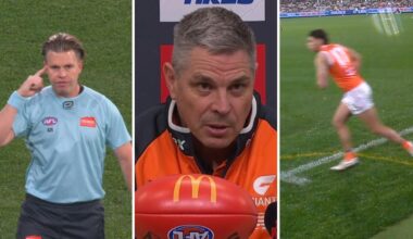 AFL news 2026: Adam Kingsley press conference video after GWS Giants loss to Hawthorn, addresses Finn Callaghan interchange infringement