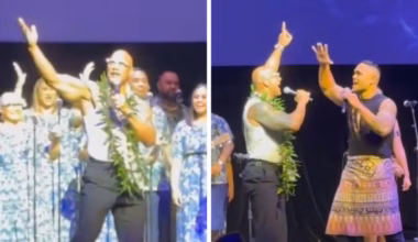 Dwayne Johnson’s surprise Moana performance in Sydney